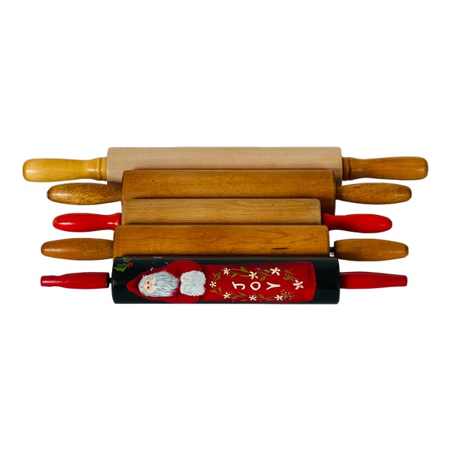 5 Vintage Maple Rolling Pins Kitchen Utensils For Sale