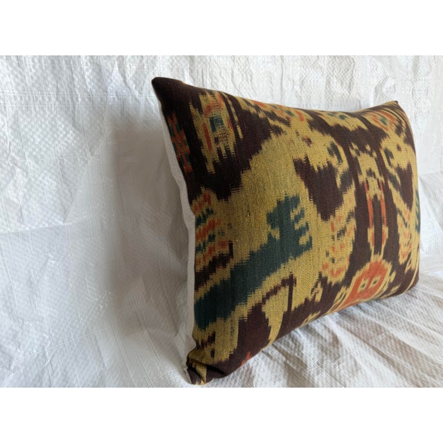 Circa 1850 Antique Ikat Pillow For Sale - Image 4 of 7