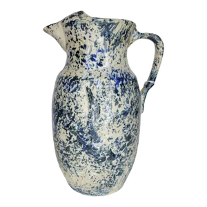 Circa 1920s Spongeware Embossed Mallard Pitcher