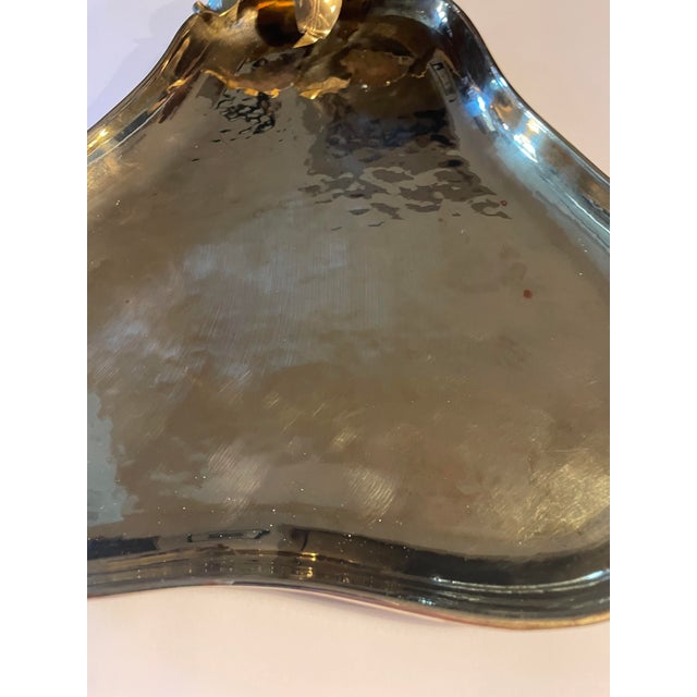 Traditional 1970s Sarreid Brass Pear Tray For Sale - Image 3 of 8