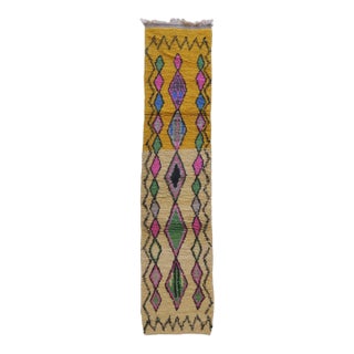 Boho Moroccan Runner Rug - 11.2 X 2.4 Ft For Sale