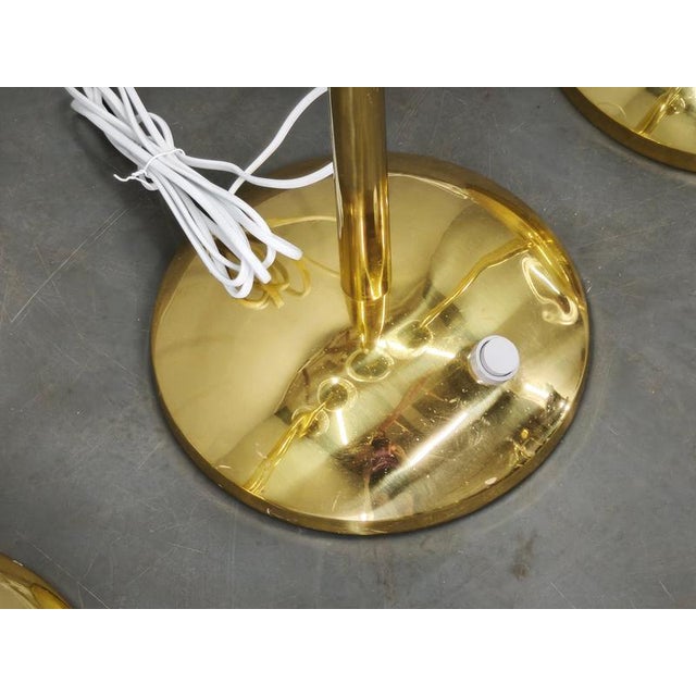 Gold Space Age Brass and Bubble Glass Floor Lamps by Kamenický Šenov 1970s, Set of 4 For Sale - Image 8 of 16