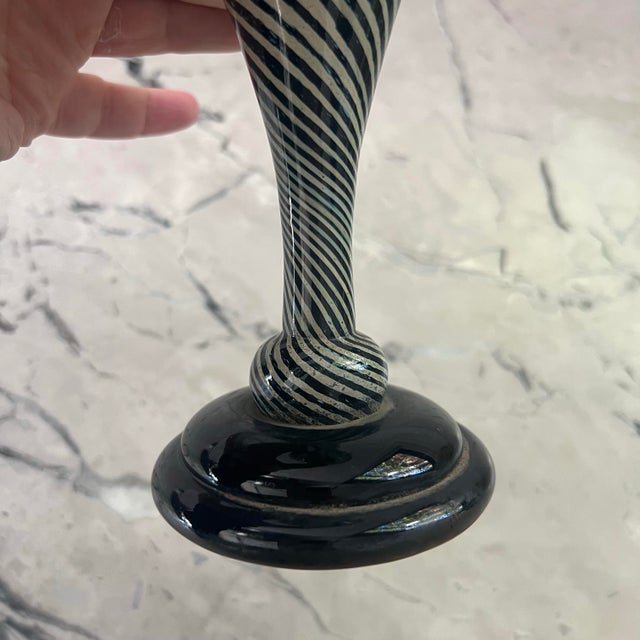 Mid-Century Modern 1970s Hand Blown Midcentury Goblet or Vase Murano Style For Sale - Image 3 of 9