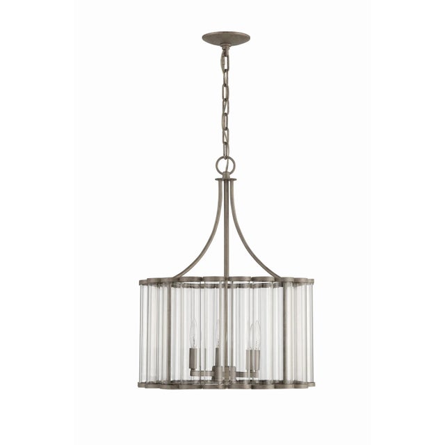 Bridgewater 3-Light Glass Statement Chandelier For Sale - Image 9 of 9