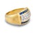 Vintage Diamond Sapphire 18k Yellow Gold Ring, Size 7.75 For Sale - Image 4 of 6