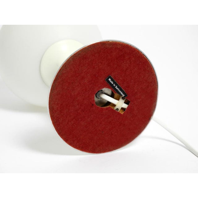 White Metal Table Lamp with Opal Glass Shade by Max Bill for Temde, Switzerland, 1960s For Sale - Image 14 of 18