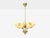 Mid-Century Modern 1950s Itsu, Finnish Modern, Snowflake Chandelier, Brass, Glass, Finland For Sale - Image 3 of 14