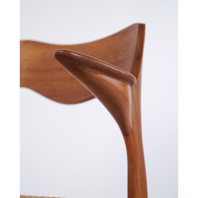 Model 55 Dining Chair in Teak & Woven Seat by N.O Møller For J.L. Møllers, 1960s For Sale - Image 12 of 15