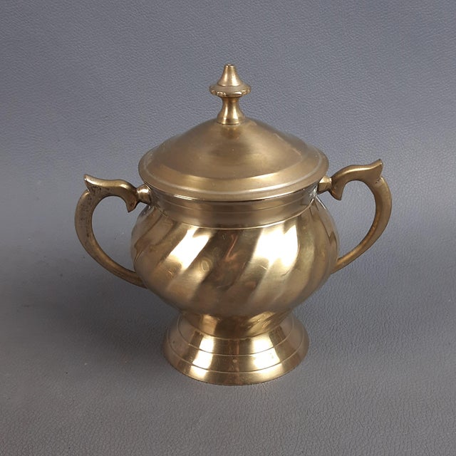 Striped Brass Tea Service, 1960s For Sale - Image 14 of 18