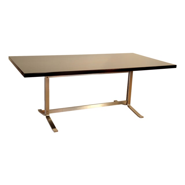 Mid-Century Table in Rosewood and Chromed Steel attributed to Gianni Moscatelli for Formanova, 1965 For Sale