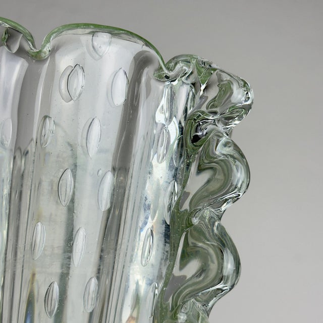 Vintage Murano Glass Vase by Barovier & Toso, Italy 1930-40s For Sale - Image 11 of 18