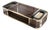 "Dolce Val" Coffee Table With Polished Ebony and Stainless Steel, Bronze Details For Sale
