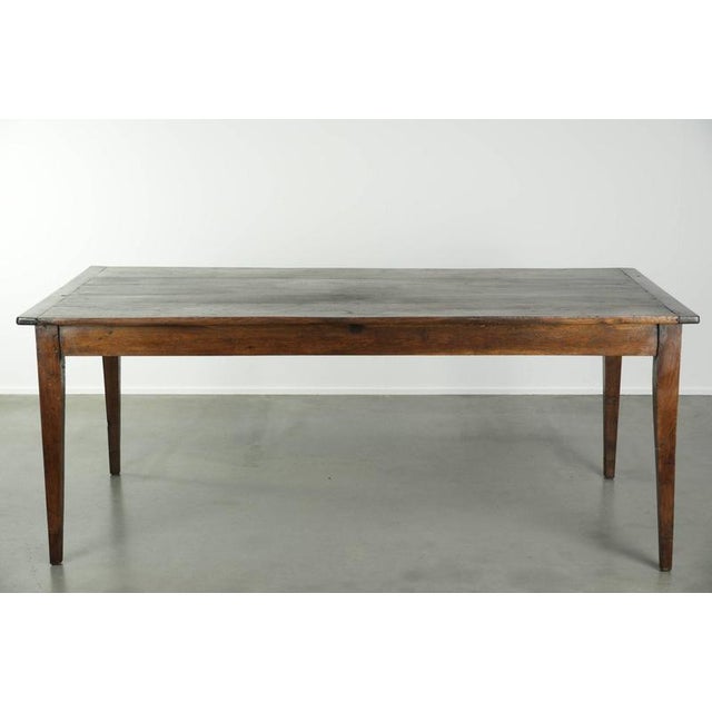 Antique French Oak Dining Table with a Dark Color Scheme For Sale - Image 4 of 12