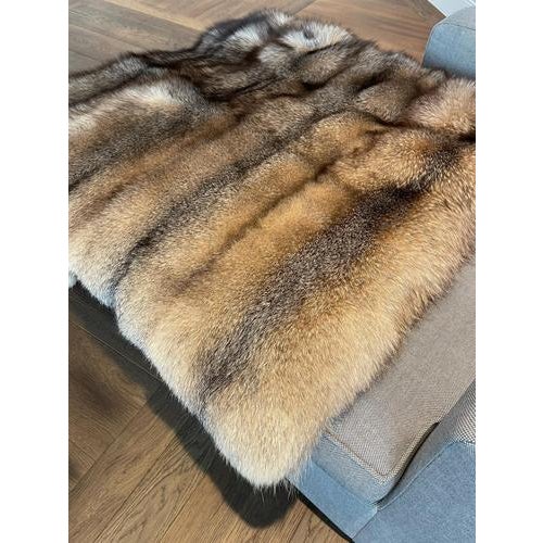 Handcrafted Fox Fur Throw by J.M. Barnardo, 2012 For Sale - Image 6 of 9