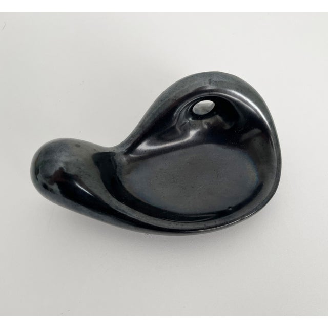 Georges Jouve Biomorphic Black Bowl in the Style of George Juve For Sale - Image 4 of 8
