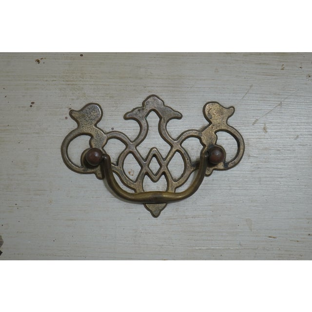 Wood Venetian Paint Decorated 2 Drawer Bombe Commode Chest For Sale - Image 7 of 18