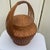 Brown Mid-20th Century Chinese Lidded Bamboo Wedding Basket For Sale - Image 8 of 12