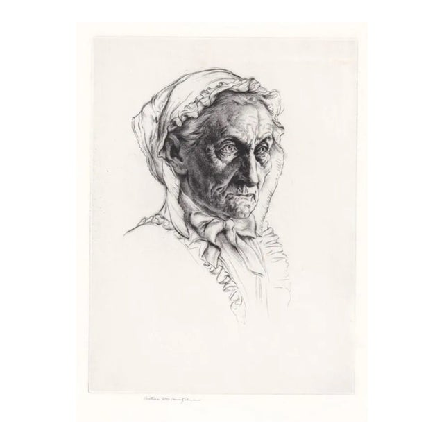 Arthur William Heintzelman Basque Grandmother Etching For Sale