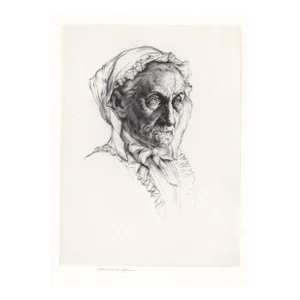 Arthur William Heintzelman Basque Grandmother Etching