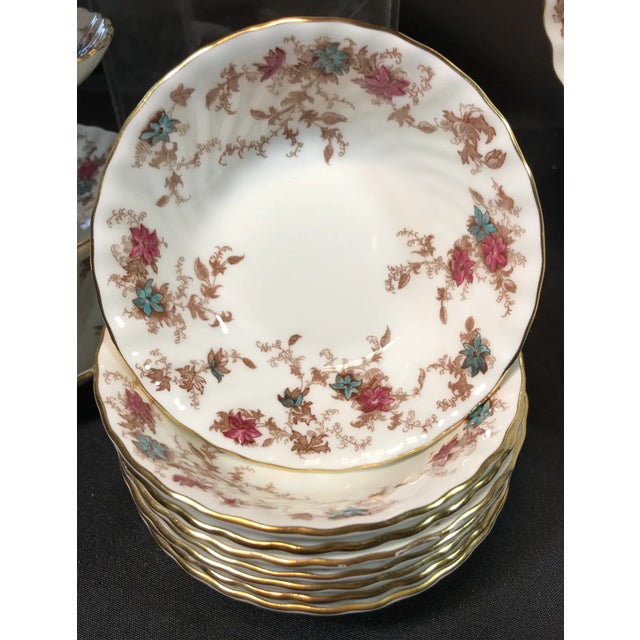English Mid 20th Century Minton "Ancestral" English Bone China Dinnerware Service for 8 - 46 pcs For Sale - Image 3 of 9