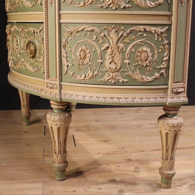 Vintage Italian Half-Moon Commode, 1950 For Sale - Image 9 of 13