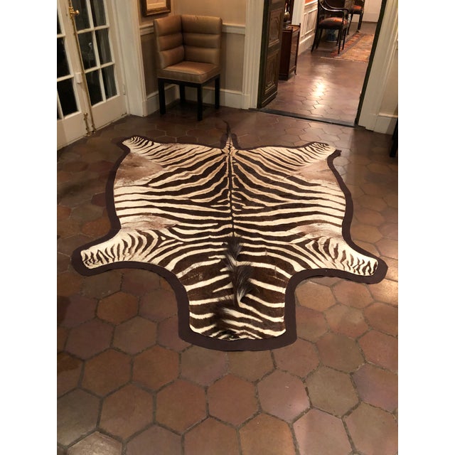 1960s Vintage Burchell Zebra Rug Chairish