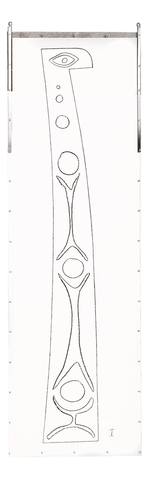 A.R. Penck, Huge Sketch for Sculpture, 1980s, Ink Drawing