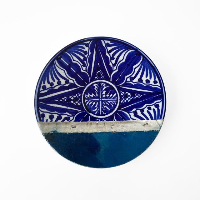 "Still Life with Golden Apples" consists of 6 plates combined with a still life of a platter with two golden apples and a...