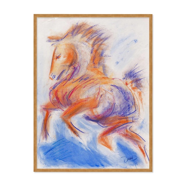 Donna Bernstein Tower of Horses II by Donna Bernstein, Art Print in Gold Frame, Medium For Sale - Image 4 of 4