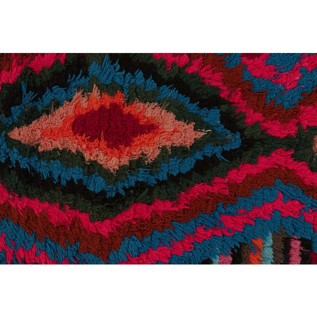 Vintage Moroccan Runner Rug With Stripes & Diamond Medallions, From Rug & Kilim For Sale In New York - Image 6 of 7