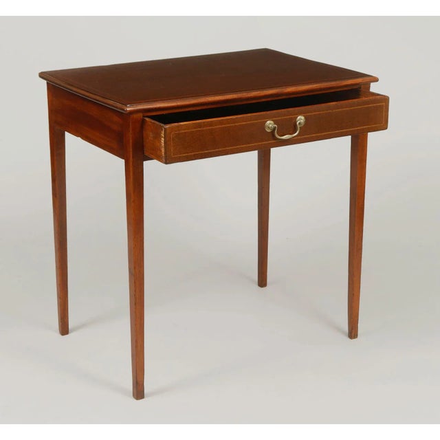 Wood Late 18th Century George III Mahogany Inlaid Side Table For Sale - Image 7 of 10