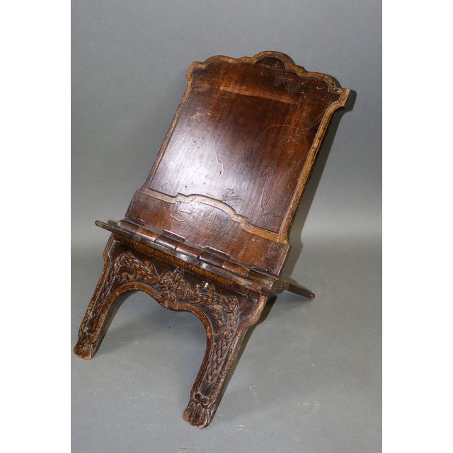 Late 19th Century 19th Century Carved Walnut Folding Bible/Book Stand. French For Sale - Image 5 of 7