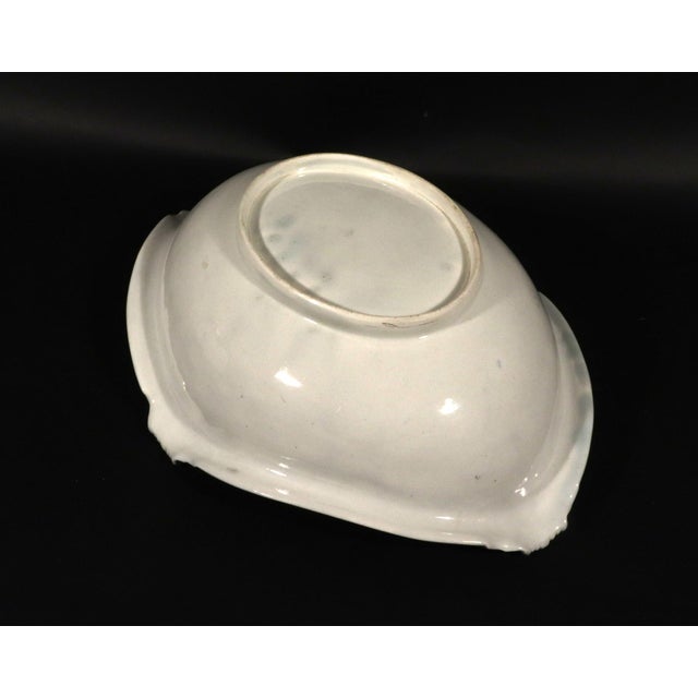 Ceramic First Period Worcester Porcelain Pine Cone Pattern Shaped Basin For Sale - Image 7 of 15