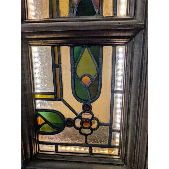 Antique Victorian Stained Glass Window Large For Sale - Image 10 of 12