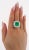 2000 - 2009 Grs Certified 8.04 Carat Minor Oil Colombian Emerald & Diamond Halo Ring For Sale - Image 5 of 7