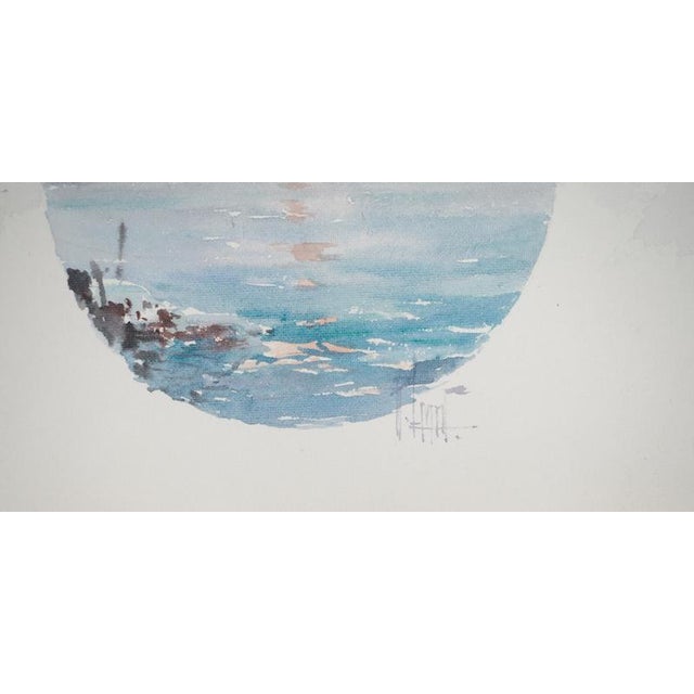 René Leverd, Snow-covered branches, Watercolor For Sale - Image 7 of 9