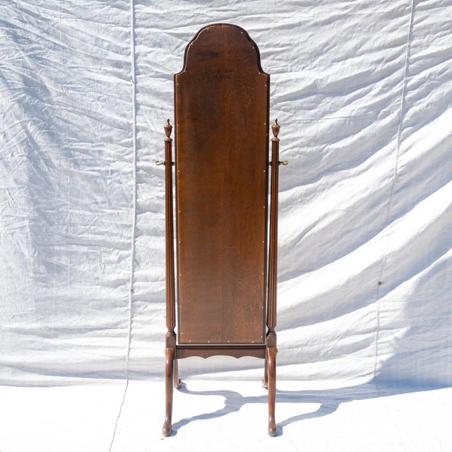 Ethan Allen Court Solid Cherry Hardwood Cheval Floor Mirror