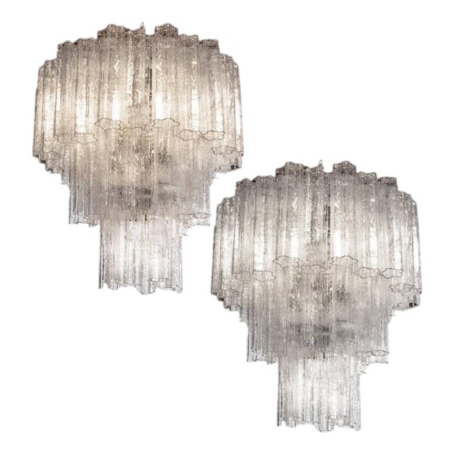 Tronchi Murano Chandeliers, 1990s, Set of 2 For Sale