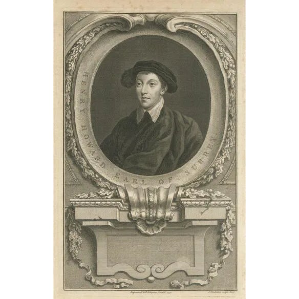 Jacobus Houbraken, Portrait of Henry Howard, Earl of Surrey, Print For Sale