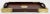 Beautiful rosewood rectangular tray featuring patterned brass overlay to each corner and a round emblem in the center....