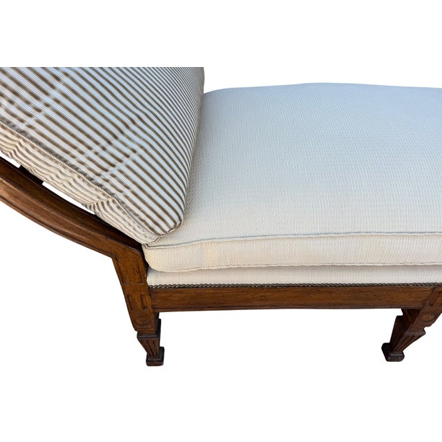 1990s Rose Tarlow Melrose House Chaise Lounge Daybed Settee For Sale - Image 5 of 5