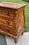French Provincial Legacy Carved Pine Chest Bombe French Provincial 3 Drawer Bachelors Chest W/Gold For Sale - Image 3 of 15