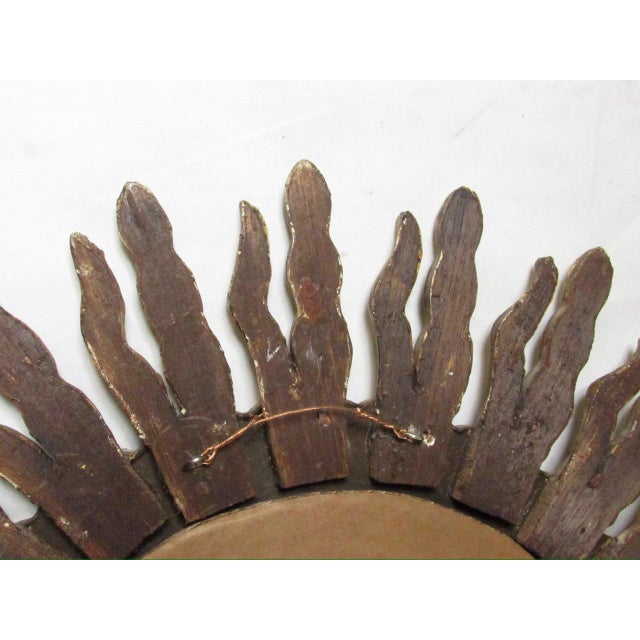 Spanish Giltwood Sunburst Mirror For Sale - Image 12 of 13