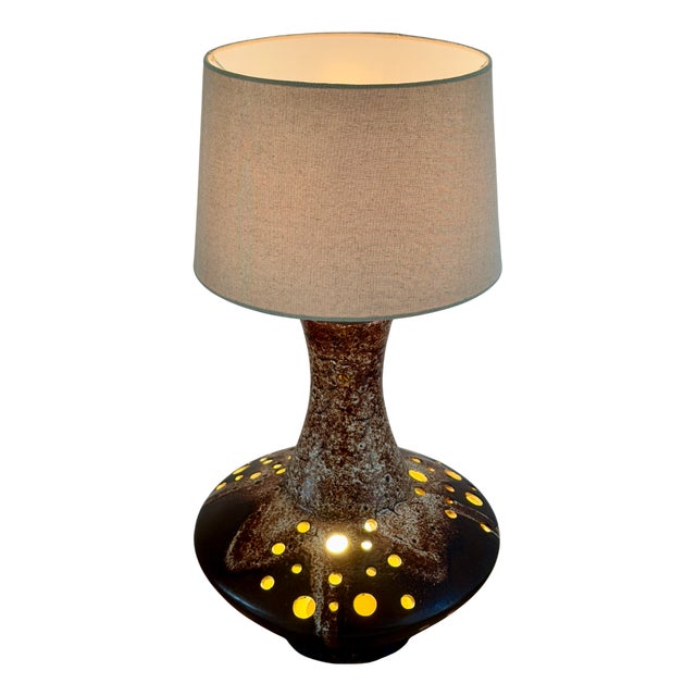 Vintage Table Lamp by Walther Gerhards for Bay Keramik, 1960s For Sale