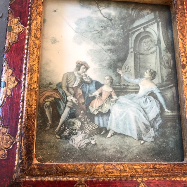 Vintage Miniature Venetian Framed Classical Prints a Pair For Sale - Image 4 of 7