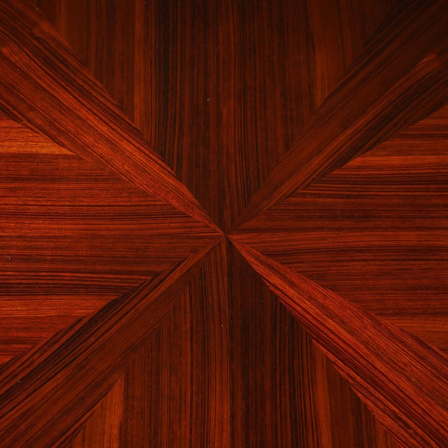 Art Deco Book-Matched Rosewood Occasional Table W/ Secret Button Drawers For Sale - Image 11 of 15
