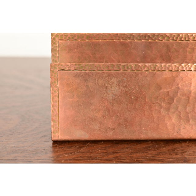 Roycroft Arts & Crafts Hammered Copper Letter Rack For Sale In South Bend - Image 6 of 13