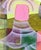 Textile Max Manning “Untitled (CVS274)” Contemporary Green and Pink Geometric Abstract Painting, 2024 For Sale - Image 7 of 8