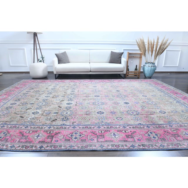 Vintage Persian Hand-Knotted area rug is a semi-antique vintage area rug. The ' 70s Eastern region of Anatolian's unique...