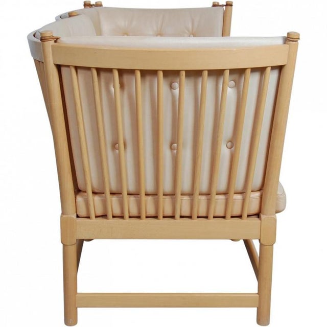 Spoke-Back Sofa in Leather by Børge Mogensen, 1987 For Sale - Image 13 of 18